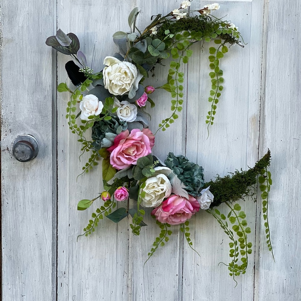 Crescent Moon Floral Wreath